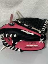 Rawlings Player Series Glove PL95PB Pink Black 9.5in Tball RHT. Beginner Player