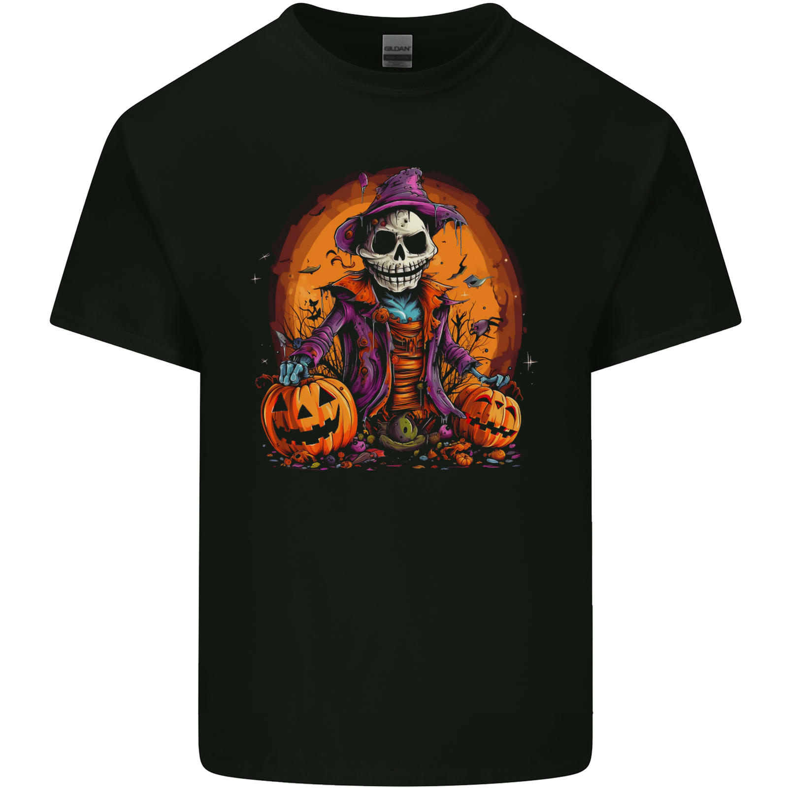 Jack Skeleton Halloween Skull Mens Cotton T-Shirt Tee Top