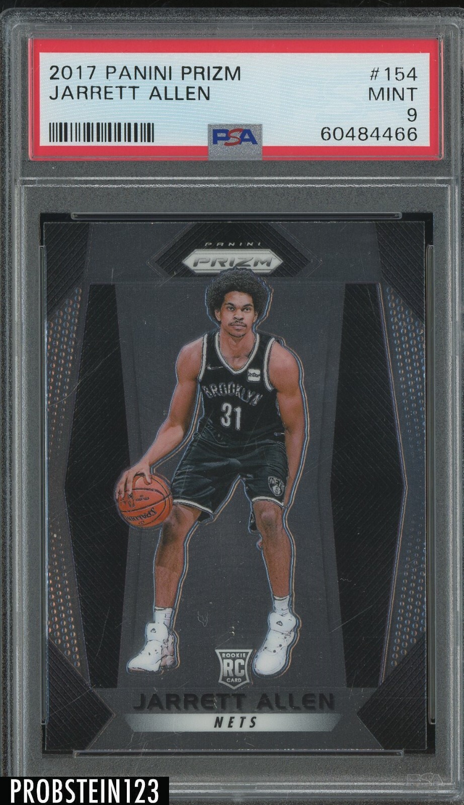 2017-18 Panini Prizm #154 Jarrett Allen Brooklyn Nets RC Rookie PSA 9 MINT