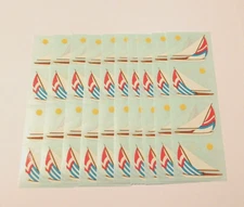 Mrs Grossman's Lot 10 Strips Sailboats 1993 Vintage Stickers Scrapbooking