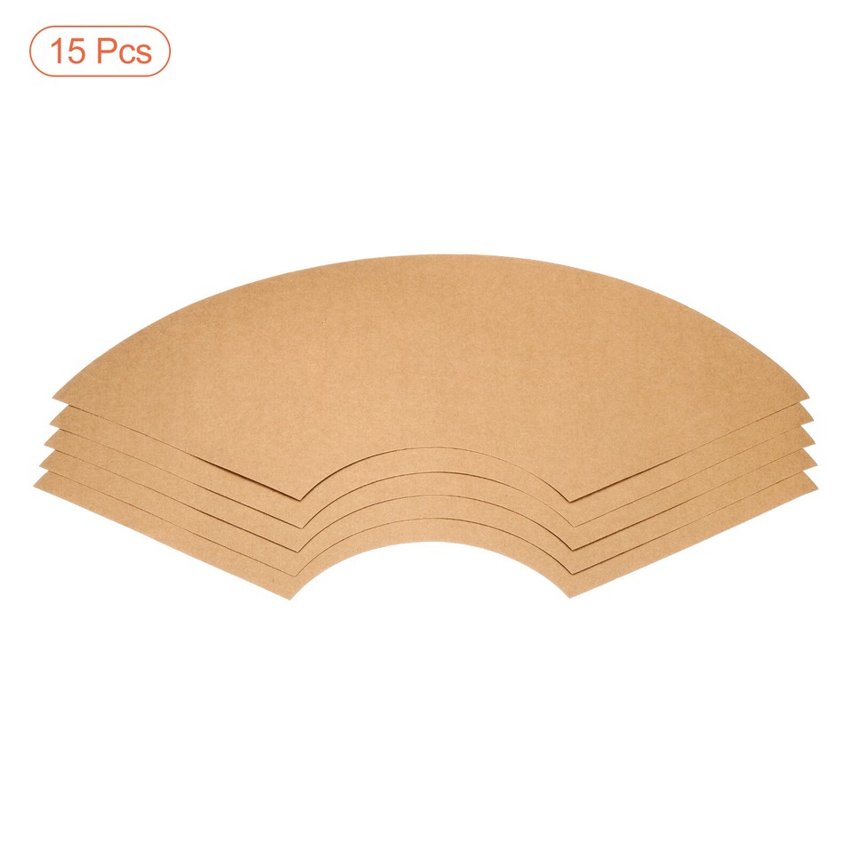 20 9 inch fan shape cardboard paper 15 pcs blank circles for diy arts