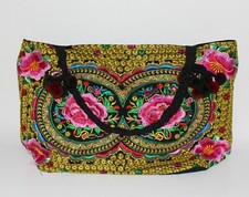 Beautiful colors Boho Bag, Purse, tote, Rose, Bright colors of pink and Gold