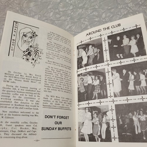 Vintage Nov 1971 NCO Open Mess Warren AFB Wyoming Magazine Booklet Club News - Picture 7 of 10