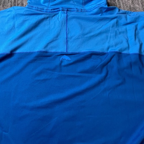 Simms Fishing Shirt Mens XXL Solarflex Hoody Blue Longsleeve Stretch UPF Outdoor - 第 14/17 張圖片