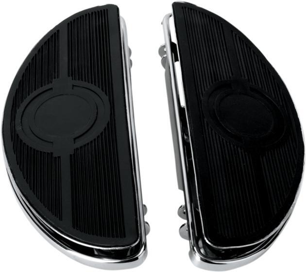 DS HalfMoon Driver Floorboards With AntiVibration Chrome Harley
