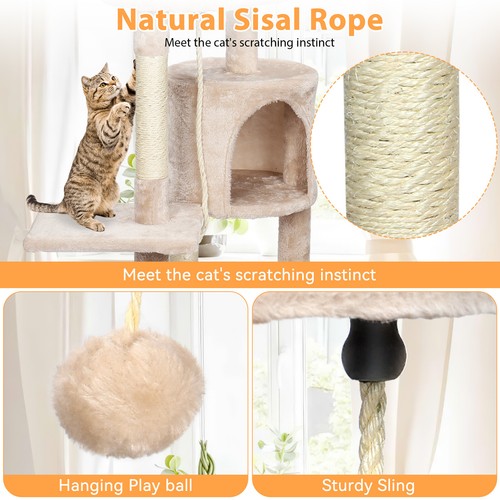 Rascador árbol para gatos sisal árbol rascador para gatos gatos grandes árbol trepador XL gatos - Imagen 17 de 24