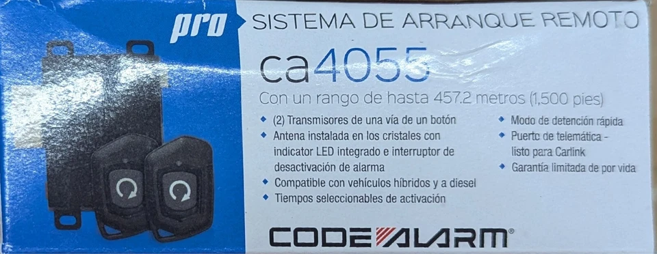 Arrancador remoto Code Alarm CA4055 1 vía 1/4 milla alcance 2 REMOTES Foto 4 de 4