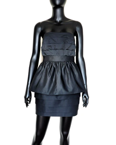 ACNE (STUDIOS) BAROQUE DF AW/08 PEPLUM MINI COCTAIL DRESS EUC SIZE 36/S SUPERB!