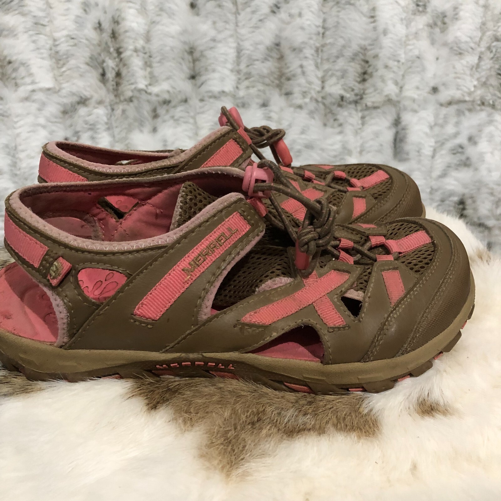 Merrell Ragazze Waterpro Skip J36838Y Rosa Sandali da Escursionismo Acqua Punta Tonda Taglia 4