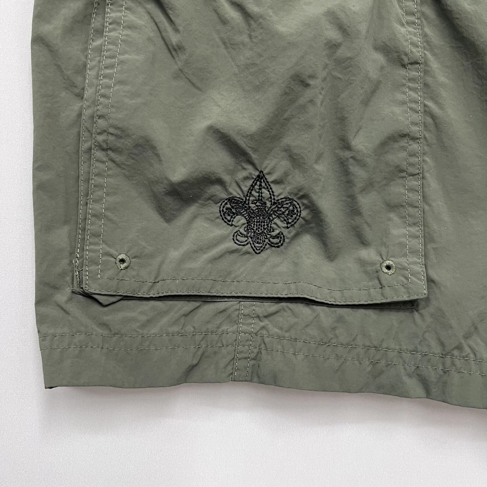 Boy Scouts of America Mens Centennial Uniform Cargo Shorts Army Green Nylon Sz S - Image 4 of 4