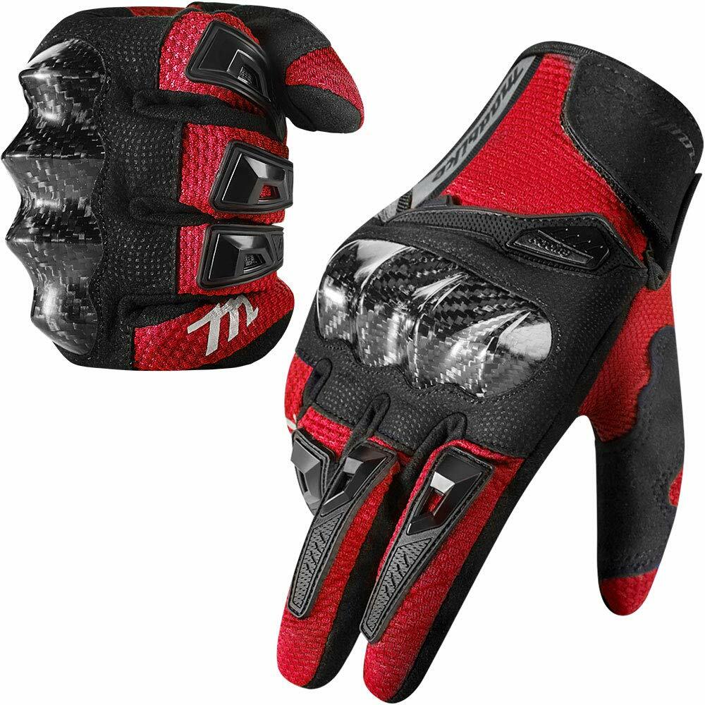 Leder-Motorradhandschuhe Mit Hartschalen-Knöchelschutz – Winddicht, Wasserabweisend & Touchscreen-tauglich