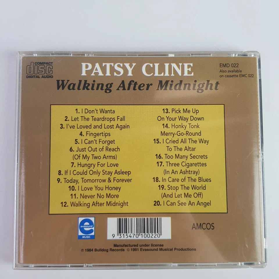 CD Patsy Cline Walking After Midnight Let The Teardrops Fall Ive Loved And Lost Foto 2 de 4