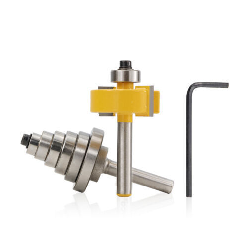 Rabbet Router Bit Set 1/4 With 6 Bearings Tenon Cutter Wood Milling ...