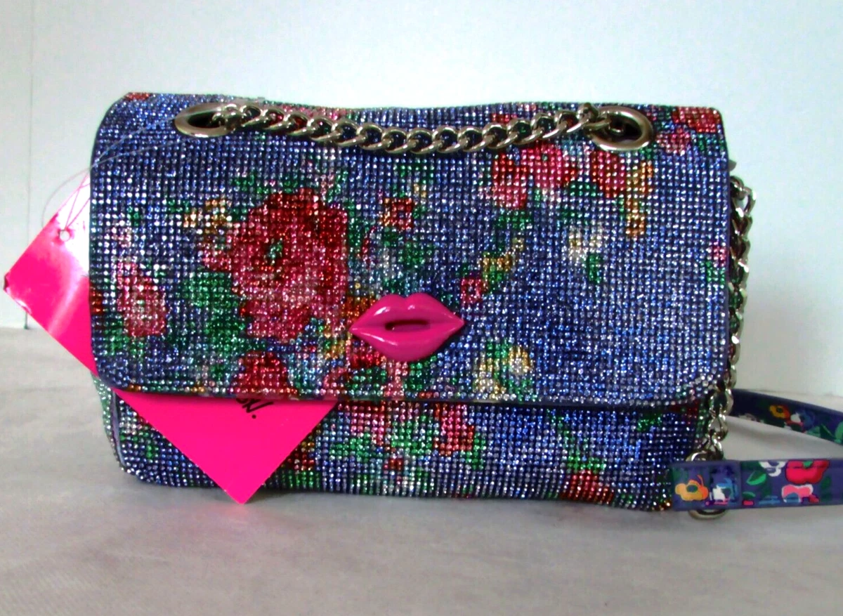 Rhinestone Convertible Bag Purple | Betsey Johnson