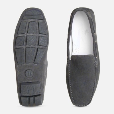 Grey suede driving shoe size 12 never been worn Dark Grey Suede Penny Driving Shoes | Aurélien main image 4