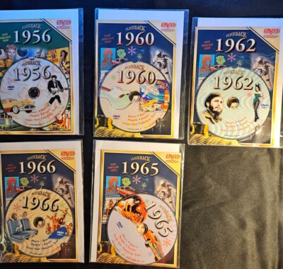 Flashback (5) Media Video Gift Card DVD 1956,60,62,65,66 New