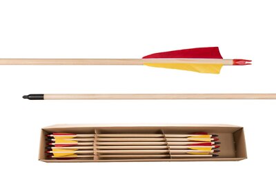 Neu Buck Trail Classic Fichtenholz Zielpfeile mit 3D Punkten 6er Set
