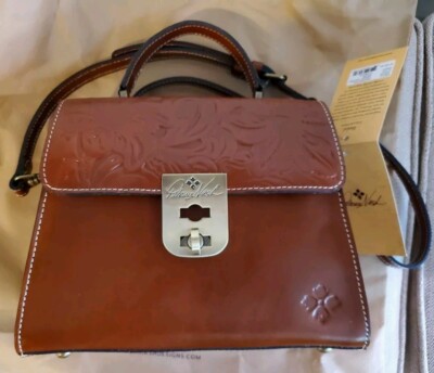 Patricia Nash Tooled Chauny Satchel Hand Bag Florence Leather With Dustbag  NWT