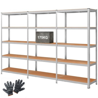 3 x 5 Etagen Metallregal Lagerregal Standregal Regal Lagerregal Schuppen