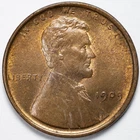 1909-P Lincoln Wheat Penny Cent Choice Uncirculated Brown BU+ BN