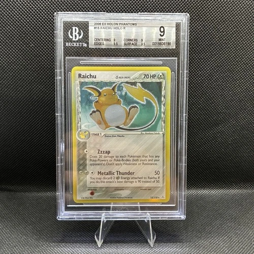 BGS 9 Mint Raichu (Delta Species) 15/110 Holon Phantoms 2006 Holo Rare Vintage