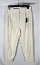 Express Women's Ivory High Rise Ankle Dress Pants Sz 6S NWT