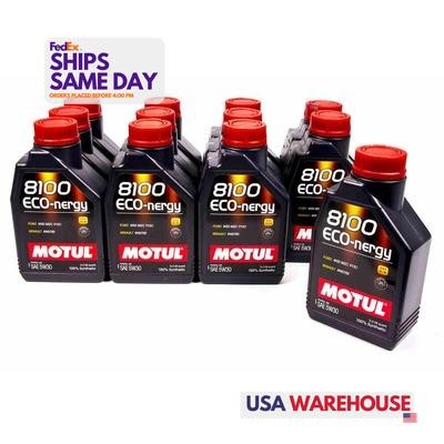 Motul Usa 102782, Set of 12 8100 Eco-Nergy 5W30 Oil Case/Fits 12-Liter Performan