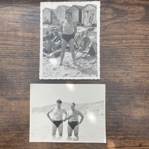 Original Vintage Photo Lot X2 1948 Handsome Men Gay Couple Beach Nude original-vintage-photo-lot-x2-1948-handsome-men-gay-couple-beach-nude