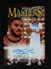 2023 Finest Masters Black Geometric Refractor 7/25 Karl-Anthony Towns Auto 0c3