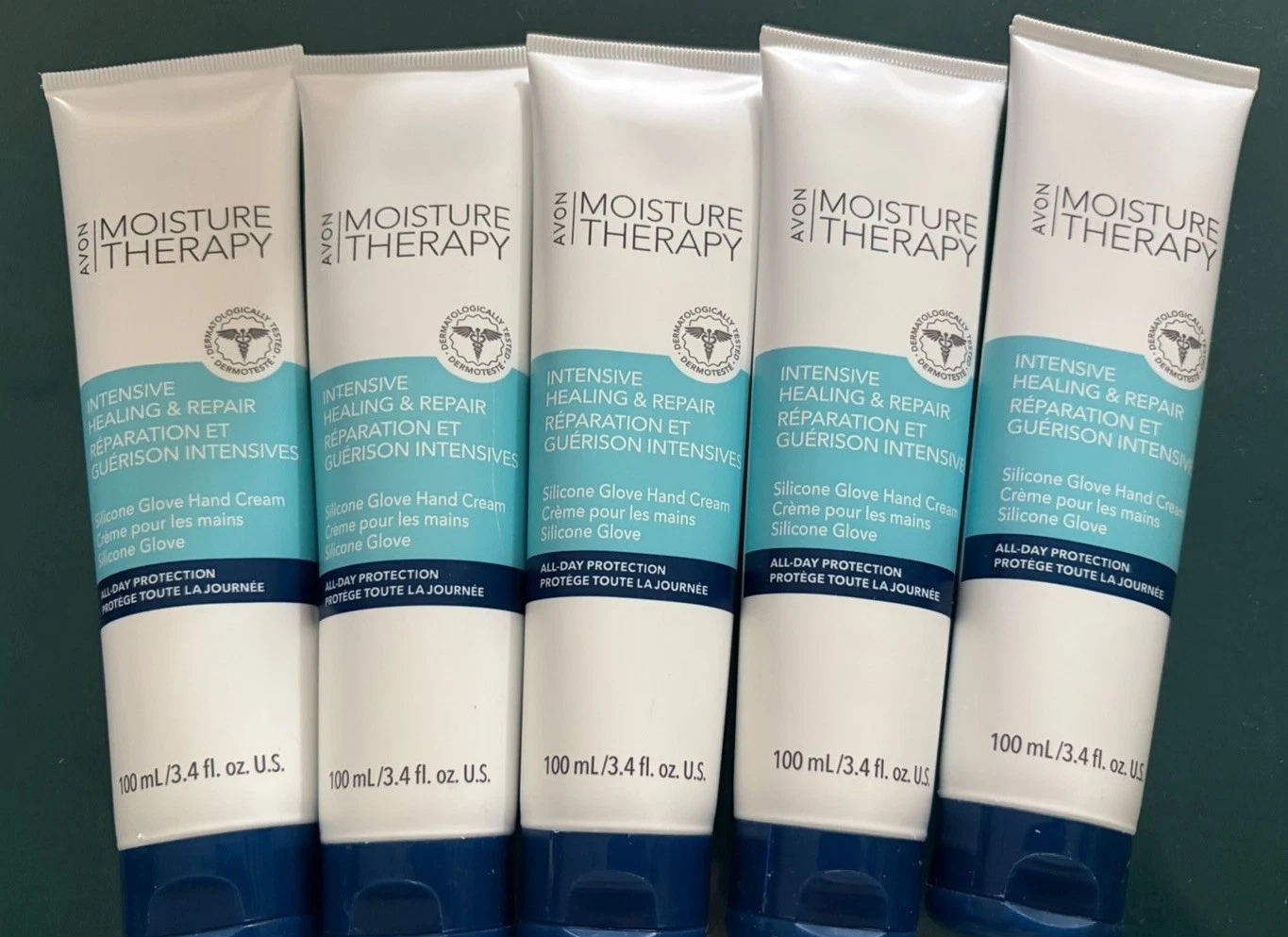 5-AVON Moisture Therapy Silicone Glove Hand Cream. 3.4 fl oz each. Free Shipping