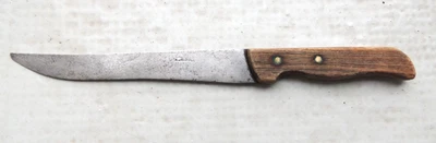 couteau Ancien de BOUCHER /CUISINIER CALMELS A LAGUIOLE MANCHE BOIS - Photo 1/4