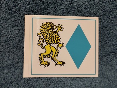 Bayern, Wappen, Löwe, Raute, Wappentier, Aufkleber, 11,2x9,7 cm