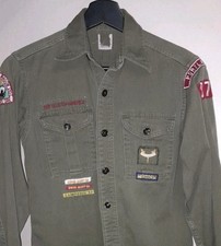 Vtg RARE 50s 1956 57 PORTLAND 107 TROOP Boy Scouts usa PATCH Sanforized Shirt S