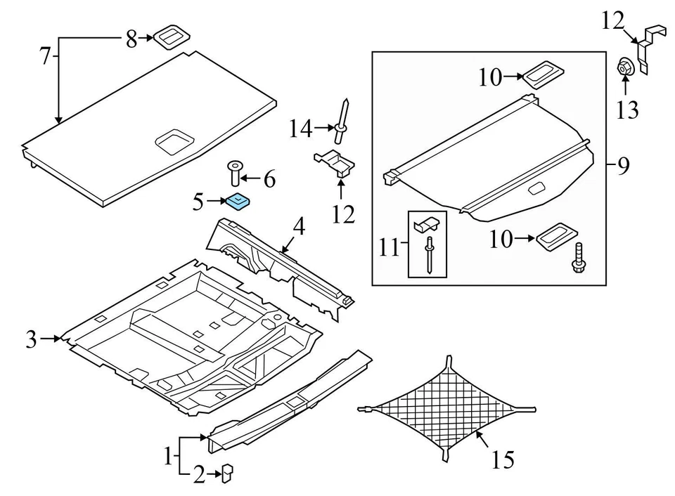 AUDI SQ5 2018 - Juego de ganchos de amarre de carga (4) 4M0864203A Foto 4 de 4