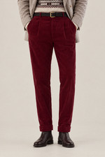 BRUNELLO CUCINELLI MEN'S PURPLE CORDUROY TROUSERS MSRP 1485 50