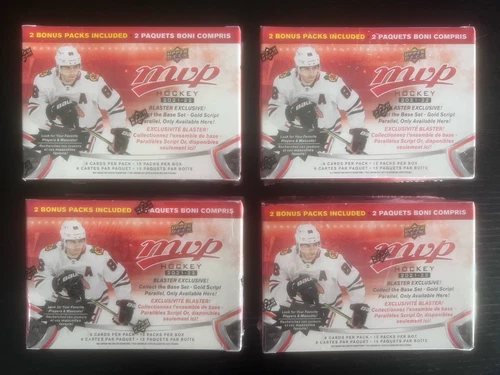 2021-22 Upper Deck MVP Hockey Blaster Box, Factory Sealed, 4 Boxes