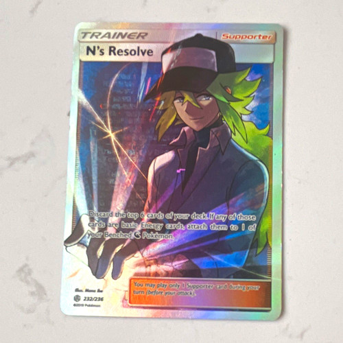 Pokemon TCG N's Resolve 232/236 SM Cosmic Eclipse UR Full Art Holo EN