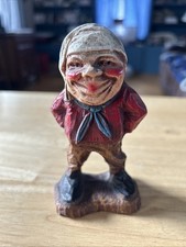 Miniature Vintage Wood Hand Carved Sailor or Pirate  Y0148