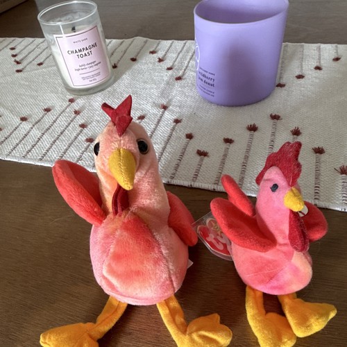 Ty Beanie Babies Strut the Rooster 1996 Retire with Teeny Strut