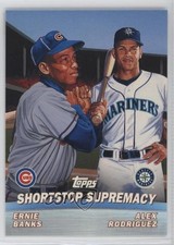 2001 Topps Combos Shortstop Supremacy ( ) Ernie Banks Alex Rodriguez HOF 17ka