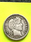1914 P   Barber Dime VF/XF