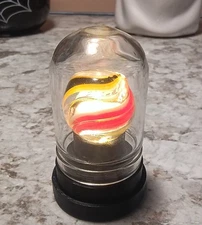 Twist-on Glass Dome Light Up Marble Display! For German, Pelt, Akro, Cac Marbles