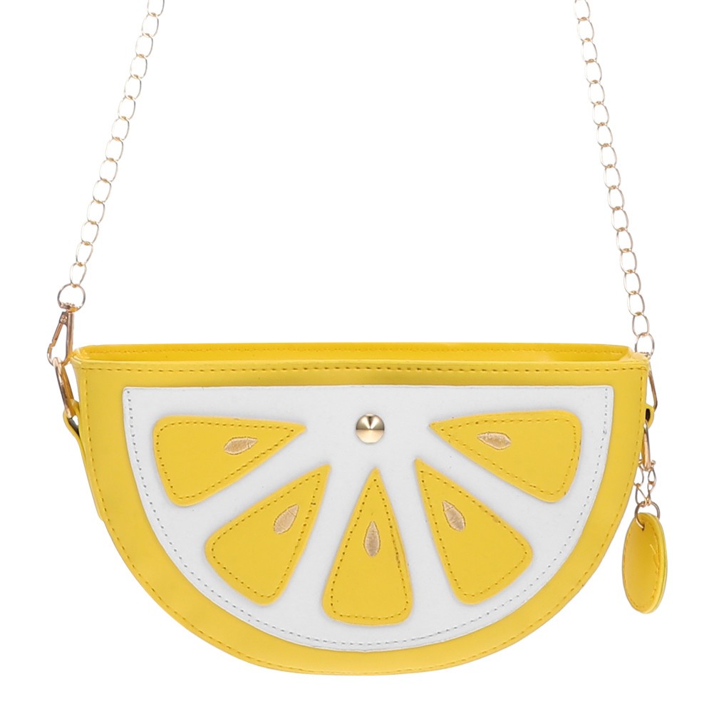 Bolso Bandolera PU Duradero para Mujer Diseño Limón Amarillo