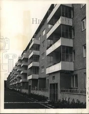 1954 Press Photo New apartment building in bombed out Zehlendorf, West Berlin