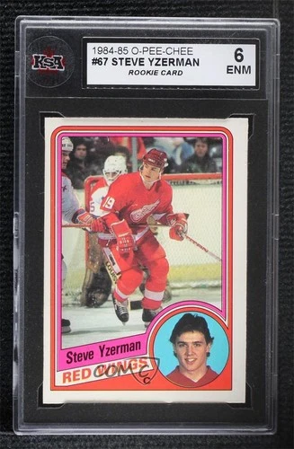 1984-85 O-Pee-Chee Steve Yzerman #67 KSA 6 Rookie RC HOF