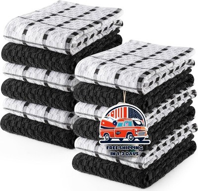 Toallas de cocina de algodón súper suaves y absorbentes de lino para platos, NEW