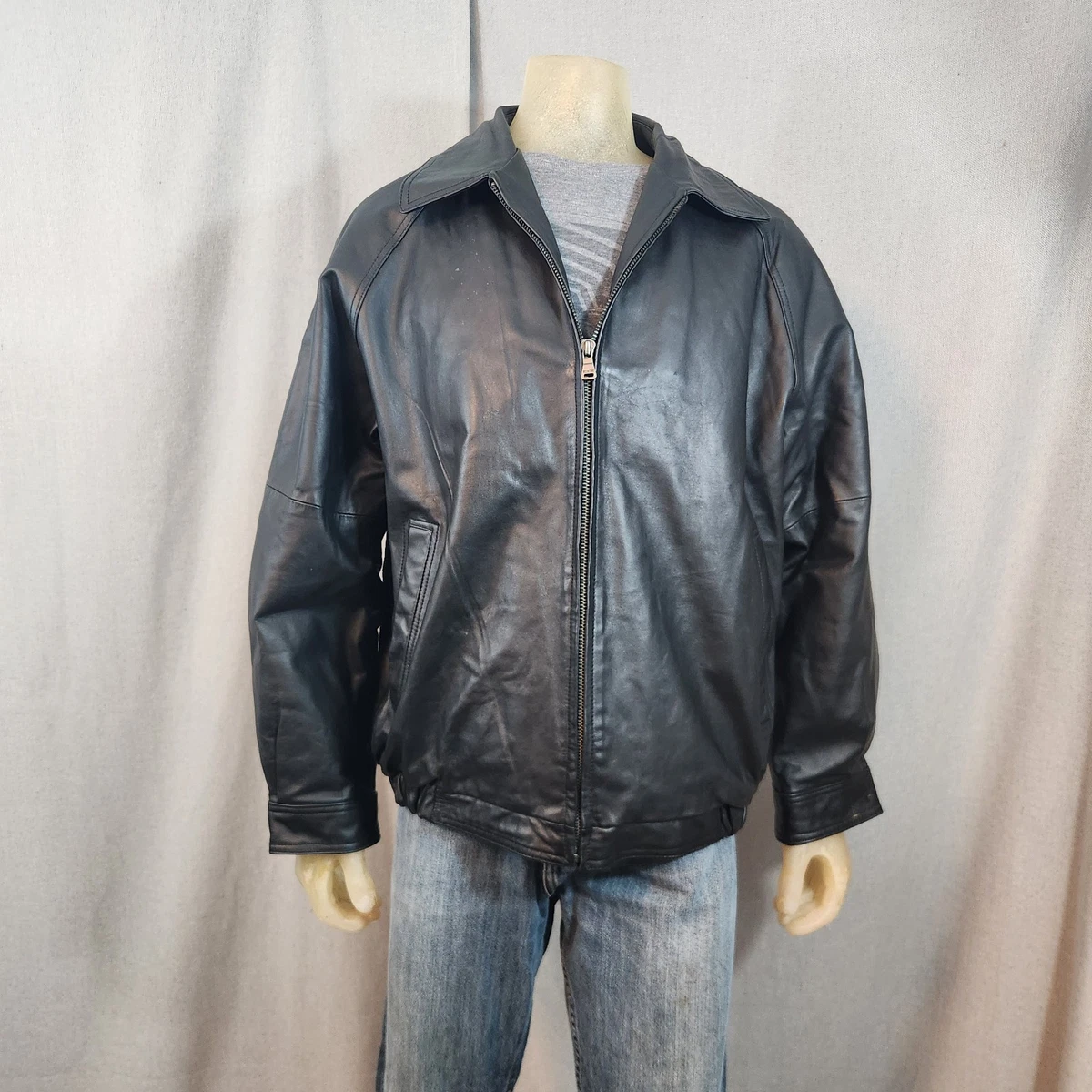 Bill Blass Leather Outer Shell Black Coats, Jackets & Vests for