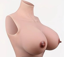 Realistic Silicone Breast Forms B/C/D/E/G/H Cups with Bloodshot Soft Touch Bra