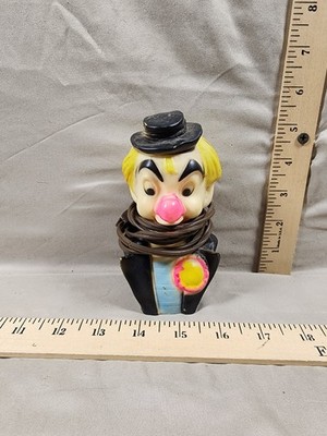 Vintage Clown Rubber Figurine Desk Light Used Great Shape 