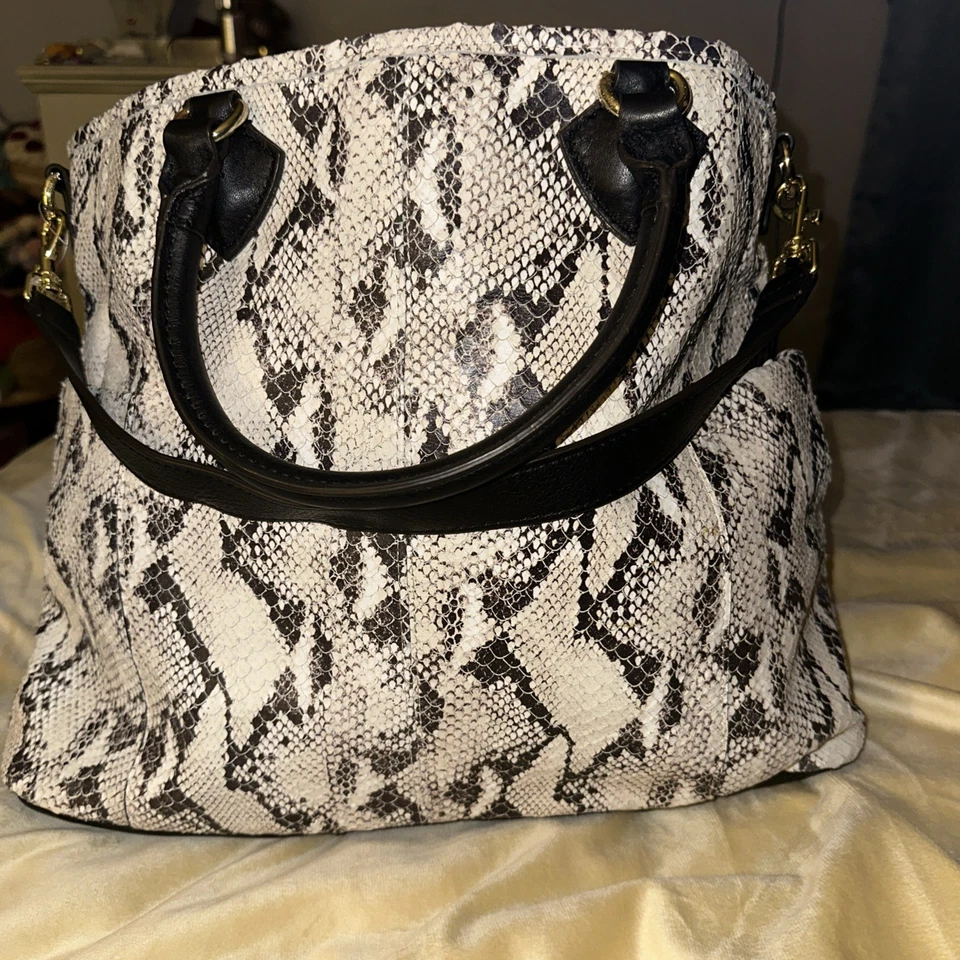 Aimee Kestenberg Sunbury Python Snake Skin  Leather Tote - Image 3 of 4